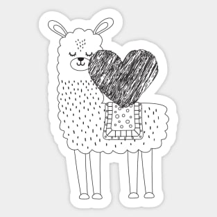 All You Need is Love and Llamas Sticker